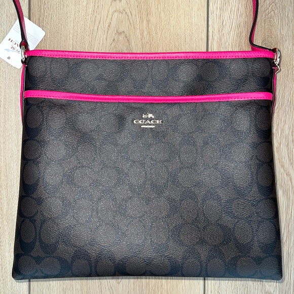 Coach Handbags - NWT - Authentic Coach Signature File Crossbody Bag